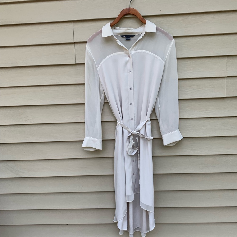 Armani Exchange high low Button down size 10 dress